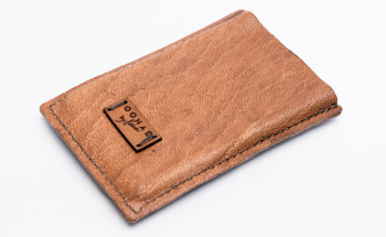 Sturgeon leather business card case